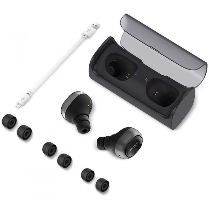 Бездротові Bluetooth навушники QCY Q29 Pro з зарядним кейсом (Чорний)