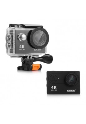 Action камера Eken H9R V2.0 4K з набором кріплень та аквабоксом (Чорний)