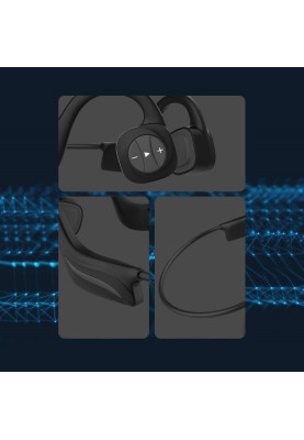 Водонепроникні Bluetooth навушники GZSQ BCH-17 з кістковою провідністю (Чорний)