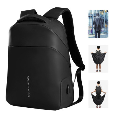 Рюкзак для ноутбука 15.6 дюймів Mark Ryden MR9068YY з дощовиком та  USB портом (Чорний)