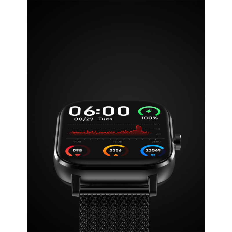 Розумний годинник NO.1 DT35 Plus Metal з підтримкою вимірювання тиску (Чорний)