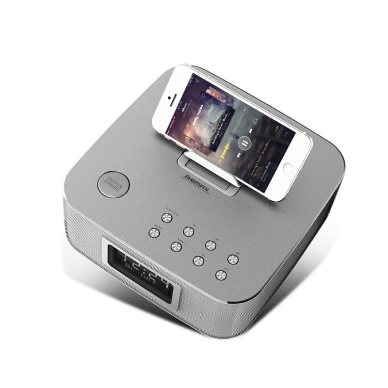 Bluetooth колонка Remax RB-H3 Speaker with Alarm Clock (Сріблястий)