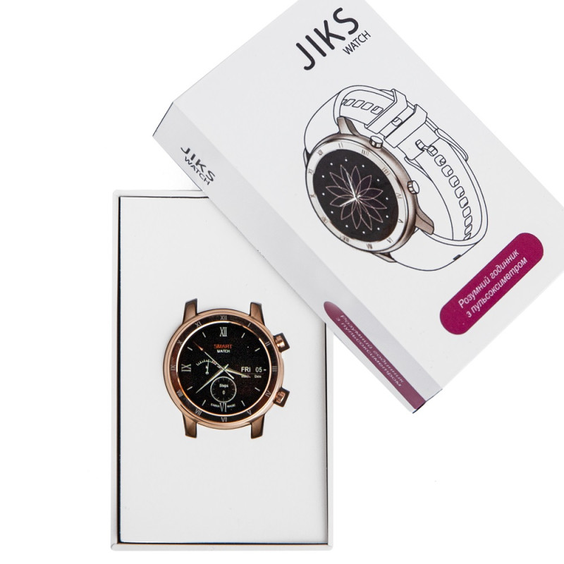 Розумний годинник Jiks Watch з пульсоксиметром (Золотий)