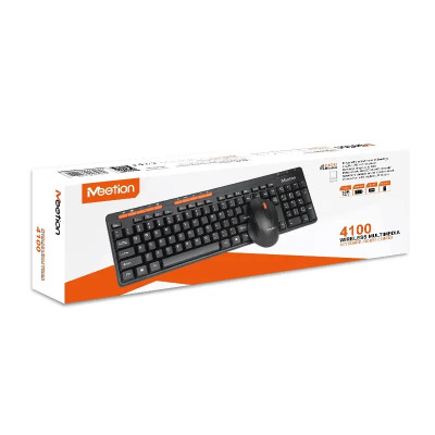 Комплект Meetion MT-4100 бездротова клавіатура та миша 2.4Gz (Чорний)