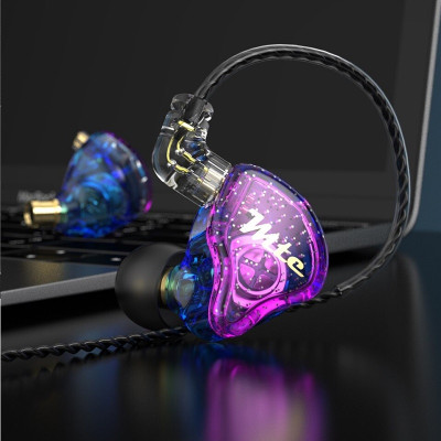 Динамічні навушники TRN MTE з мікрофоном (Фіолетовий)