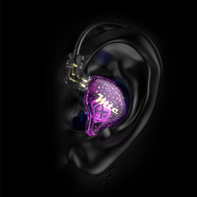 Динамічні навушники TRN MTE з мікрофоном (Фіолетовий)