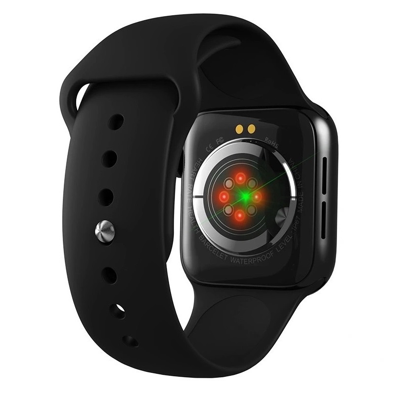 Розумний годинник Lemfo HW16 Silicone з вимірюванням тиску та кисню в крові (Чорний)