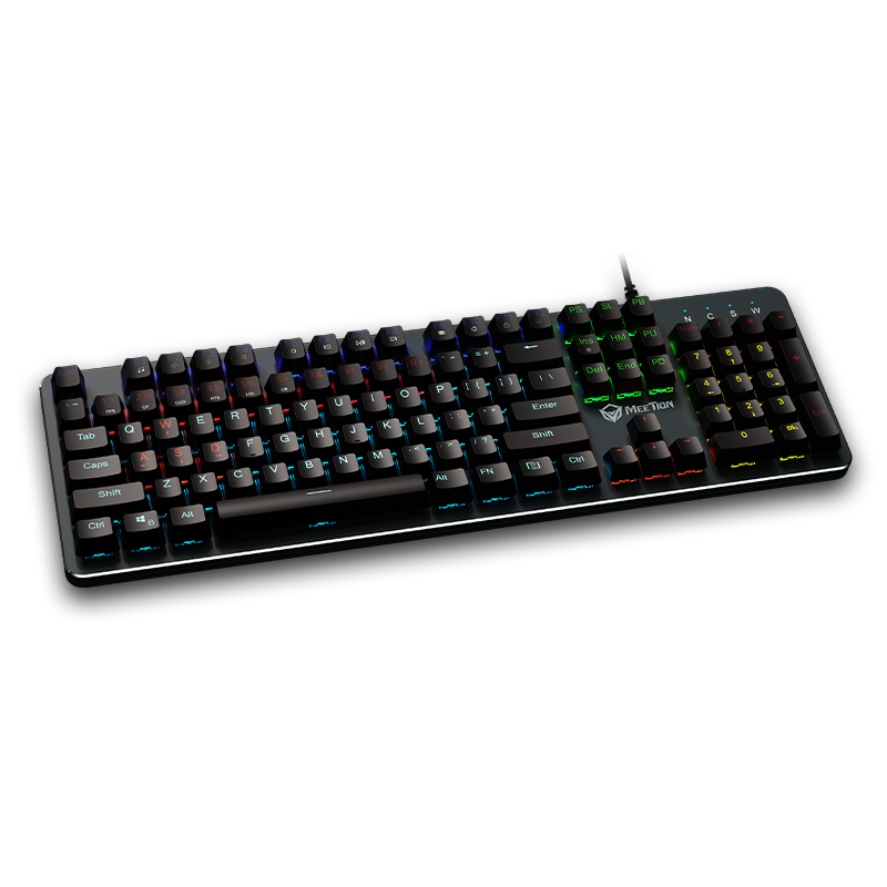 Механічна ігрова клавіатура Meetion MT-MK007 Rainbow Backlit Mechanical Gaming Keyobard (Чорний)