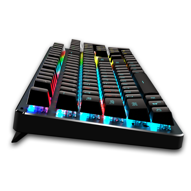 Механічна ігрова клавіатура Meetion MT-MK007 Rainbow Backlit Mechanical Gaming Keyobard (Чорний)