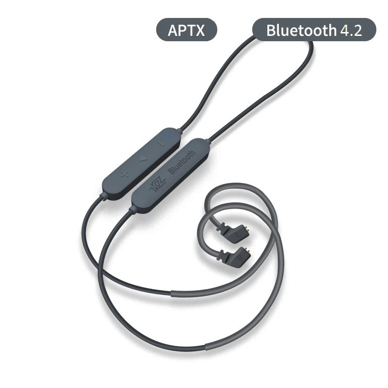 Bluetooth-адаптер KZ Bluetooth APTX cable upgrade Wire (C pin) (Чорний)