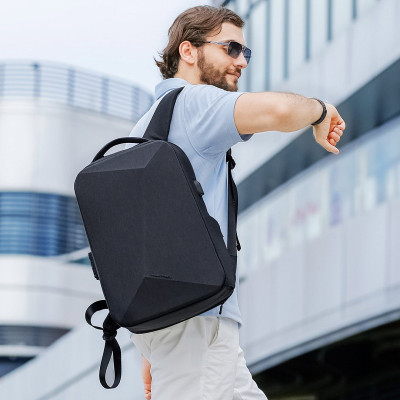 Рюкзак для ноутбука 15.6 дюймів Mark Ryden Rock MR9405YY з кодовим замком TSA та USB портом (Чорний)