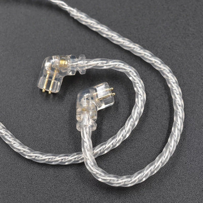 Кабель для навушників KZ Lightning 2PIN 0,75 мм (ZST/ZSR/ES3/ED12/ZS10/ZSN/AS10/BA10) (Білий)