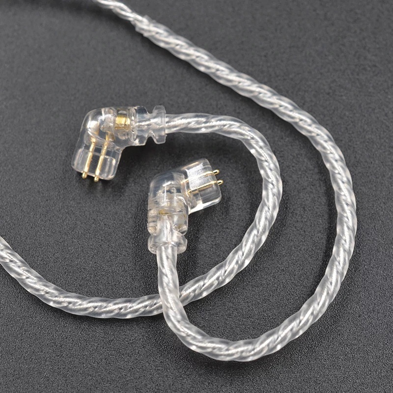 Кабель для навушників KZ Lightning 2PIN 0,75 мм (ZST/ZSR/ES3/ED12/ZS10/ZSN/AS10/BA10) (Білий)