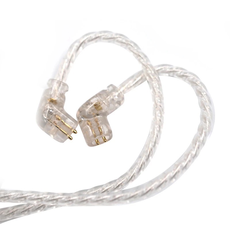 Кабель для навушників KZ Lightning 2PIN 0,75 мм (ZST/ZSR/ES3/ED12/ZS10/ZSN/AS10/BA10) (Білий)