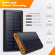 Портативна батарея Solar Power Bank 26800mAh ‎HX160S4 із сонячною панеллю (Чорний)