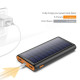 Портативна батарея Solar Power Bank 26800mAh ‎HX160S4 із сонячною панеллю (Чорний)