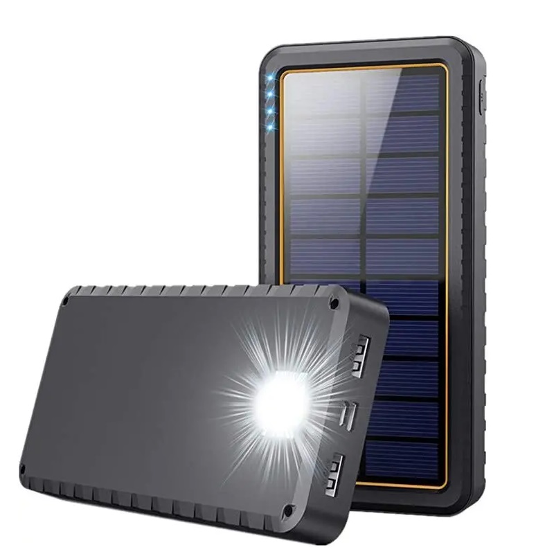 Портативна батарея Solar Power Bank 26800mAh HX160S6 із сонячною панеллю (Чорний)