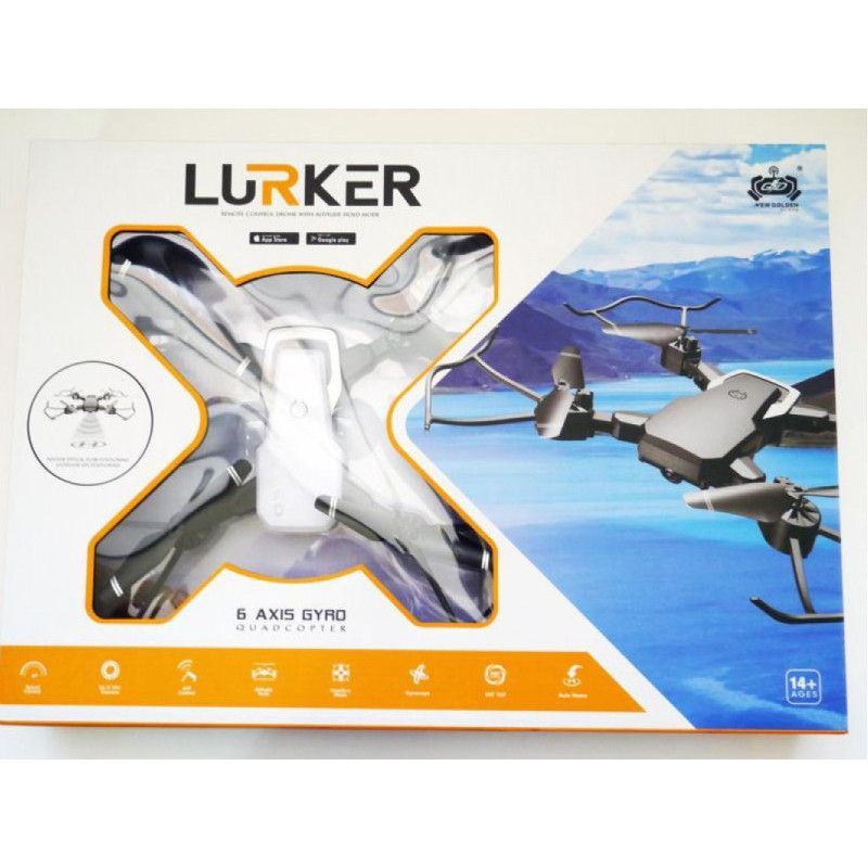 Квадрокоптер Lurker GD885HW з WiFi камерою, 15 хвилин польоту (Біло-чорний)