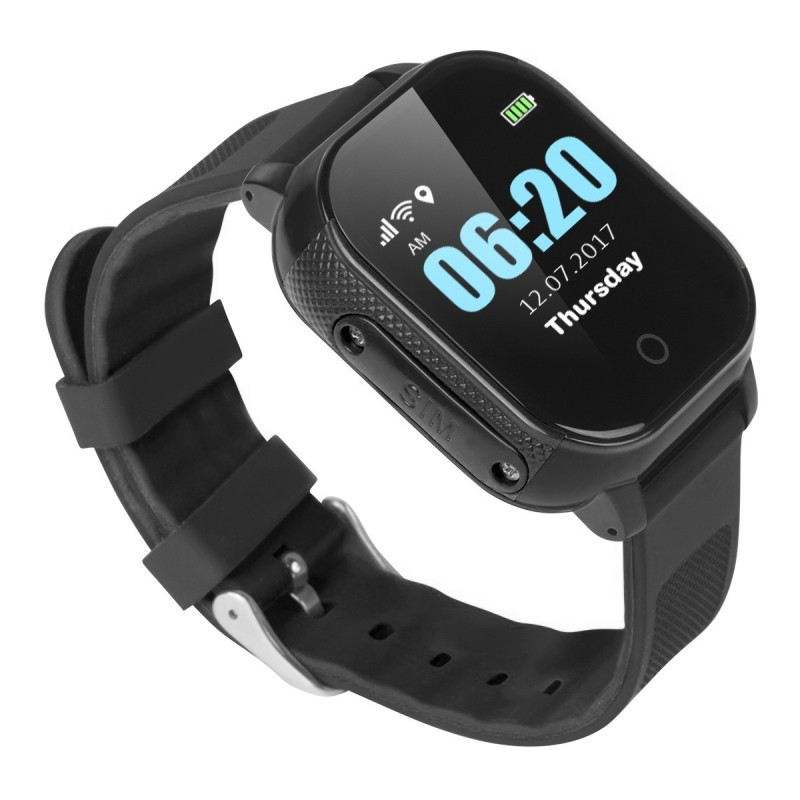 Дитячий смарт-годинник Lemfo DF50 Ellipse Aqua з GPS трекером (Чорний)