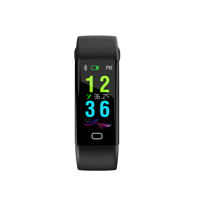 Розумний фітнес браслет Lemfo F07 Health з вимірюванням температури (Чорний)