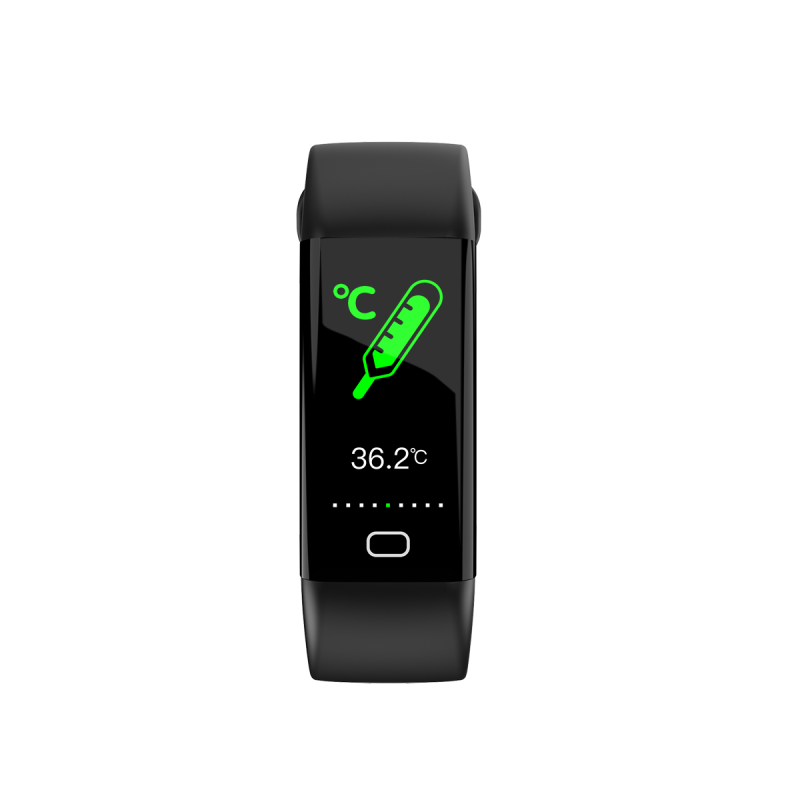 Розумний фітнес браслет Lemfo F07 Health з вимірюванням температури (Чорний)