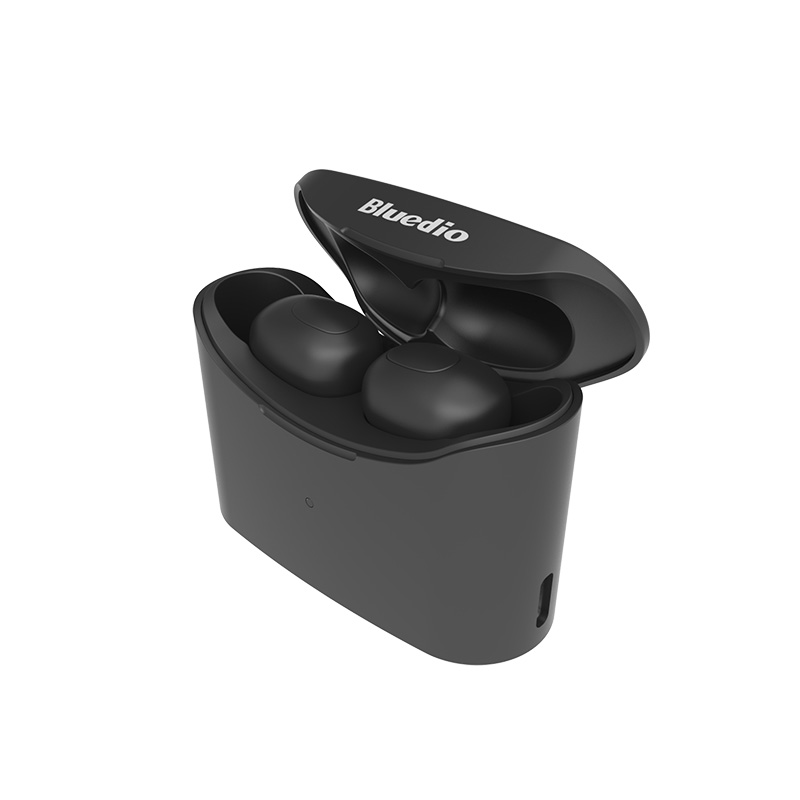 Бездротові Bluetooth навушники Bluedio T Elf із зарядним кейсом (Чорний)