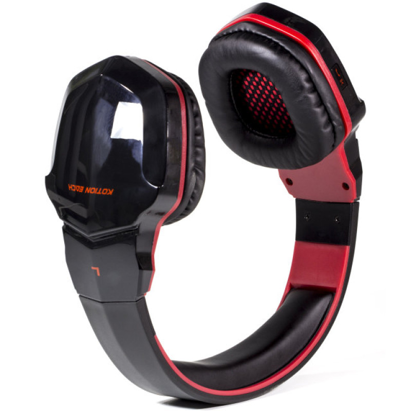 Бездротові Bluetooth навушники Kotion Each B3505 з автономністю до 10 годин (Чорно-червоний)