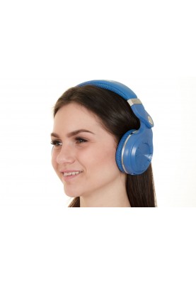 Бездротові Bluetooth навушники Bluedio T2 Plus з вбудованим радіо (Синій)