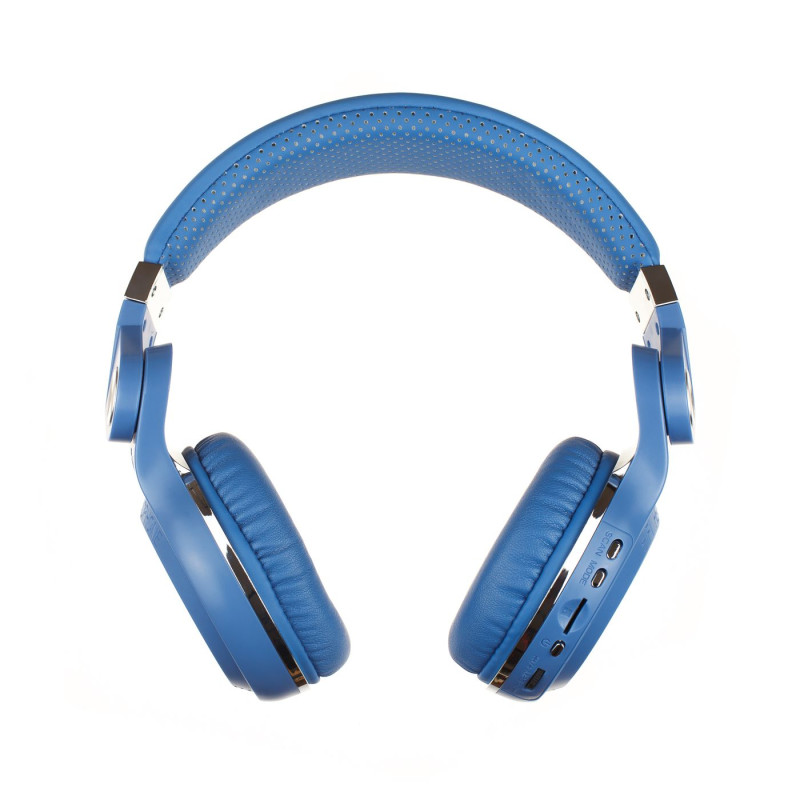 Бездротові Bluetooth навушники Bluedio T2 Plus з вбудованим радіо (Синій)