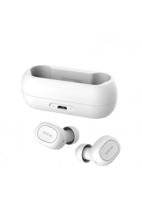 Бездротові Bluetooth навушники QCY QS1 (T1C) із зарядним кейсом (Білий)