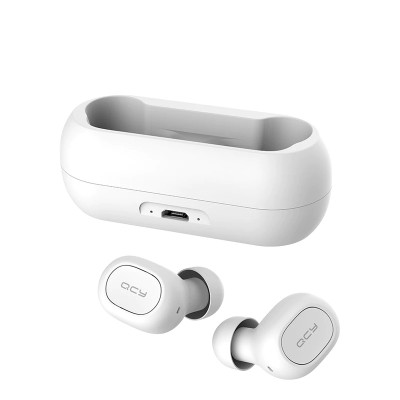 Бездротові Bluetooth навушники QCY QS1 (T1C) із зарядним кейсом (Білий)