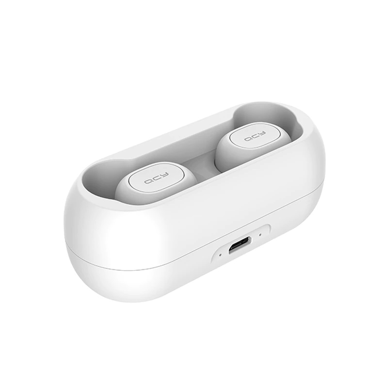 Бездротові Bluetooth навушники QCY QS1 (T1C) із зарядним кейсом (Білий)