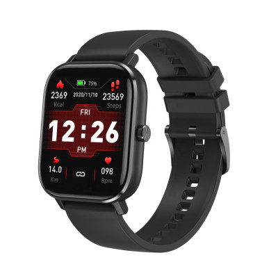 Розумний годинник NO.1 DT35 Plus Silicone з підтримкою вимірювання тиску (Чорний)
