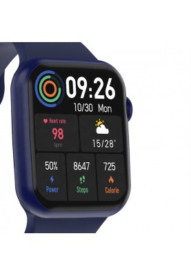 Розумний годинник NO.1 DT100 Pro Silicone з вимірюванням пульсу (Синій)