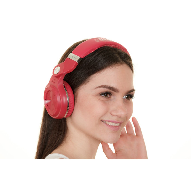 Бездротові Bluetooth навушники Bluedio T2 Plus з вбудованим радіо (Червоний)