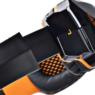 Бездротові Bluetooth навушники Kotion Each B3505 з автономністю до 10 годин (Чорно-помаранчевий)