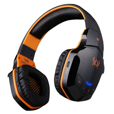 Бездротові Bluetooth навушники Kotion Each B3505 з автономністю до 10 годин (Чорно-помаранчевий)