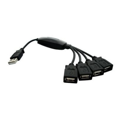 Хаб USB Lapara 4 порти USB 2.0 чорний
