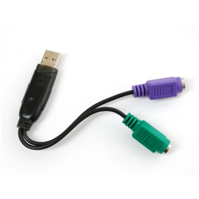 Адаптер Dynamode USB A Male - 2*PS/2 чорний