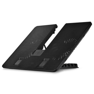 Підставка кулер для ноутбуків до 15.6" Deepcool, метал.сітка, 390х280х27.5мм, 2х14см вентилятора