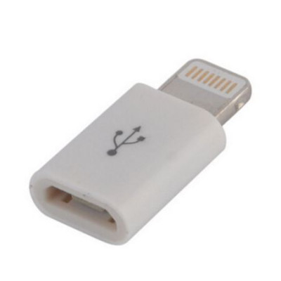 Адаптер Lapara компактний Apple Lightning на Micro USB для заряджання iPhone 5/5S/6/6+, iPad, білий