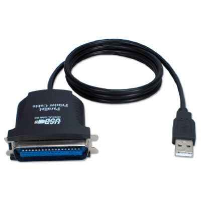 Адаптер Dynamode USB 2.0 A Male - LPT Bitronics 36-pin Male кабель 1,8 м, чипсет CH340, Win 10/8