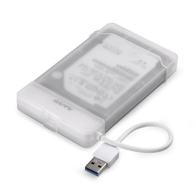 Адаптер підключення HDD 2,5" SATA/SSD до порту USB3.0 + контейнер Maiwo захисний для HDD 2,5", білий