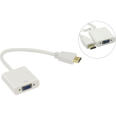 Адаптер STLab HDMI (PC/laptop) - VGA F(Monitor) для підкл. PS3/PS4, аудіо та кабель USB у комплекті