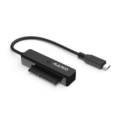 Адаптер Maiwo для підключ. HDD 2,5" SATA II/III /SSD до портів USB3.1 GEN2 Type-C, пластик, чорний