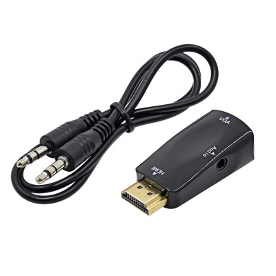 Адаптер STLab HDMI (PC/laptop) - VGA F(Monitor) для підкл. PS3/PS4, аудіо-кабель у комплекті