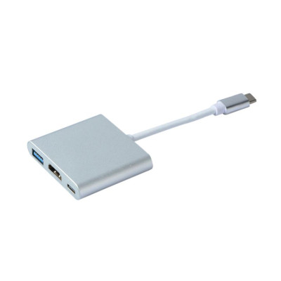 Адаптер Dynamode USB3.1 Type-C to 1хHDMI, 1хUSB 3.0, 1хUSB Type-C Female, розд.здат. до 4K 3840x2160