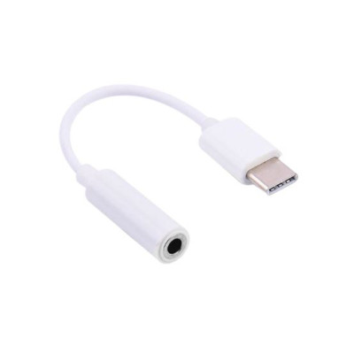 Адаптер Lapara для наушников USB Type-C Male - Audio AUX mini jack 3,5 mm Female, білий