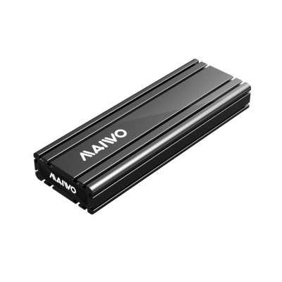 Кишеня Maiwo зовнішня для M.2 SSD NVMe (PCIe) через USB3.1 GEN2 Type-C на гвинтах алюм. матова чорна