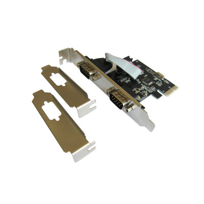 Контролер Dynamode RS232 (COM) 2 канали чіпсет WCH 382 PCI-E, LP-низкопрофільна планка